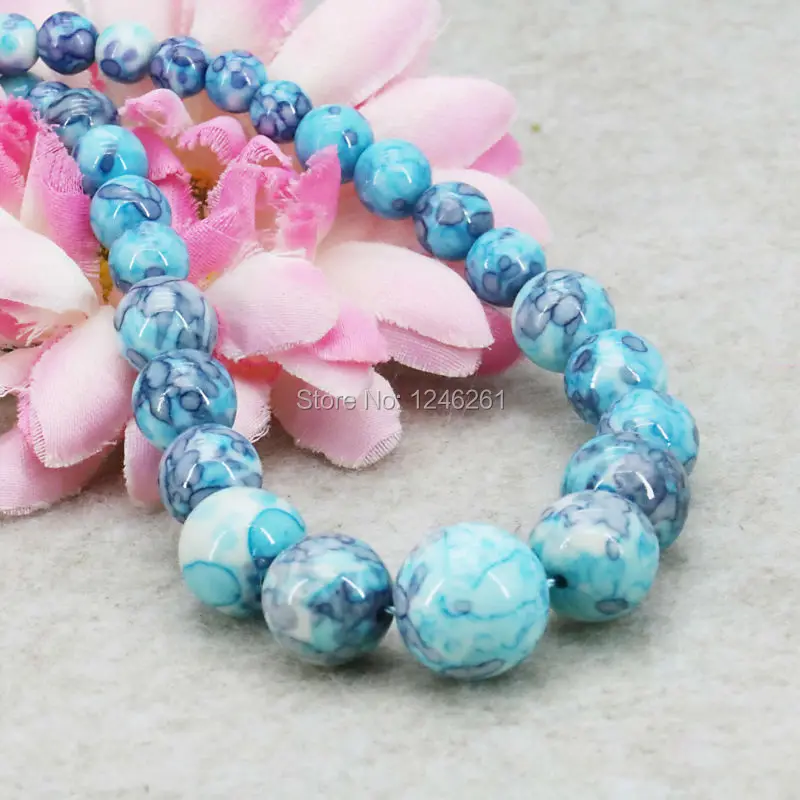 Hot Sale Crafts Tower Necklace Chain Semi-precious Stone Riverstones Rain Flower Rainbow Ornaments 6-14mm Jewelry Making 18inch | Украшения