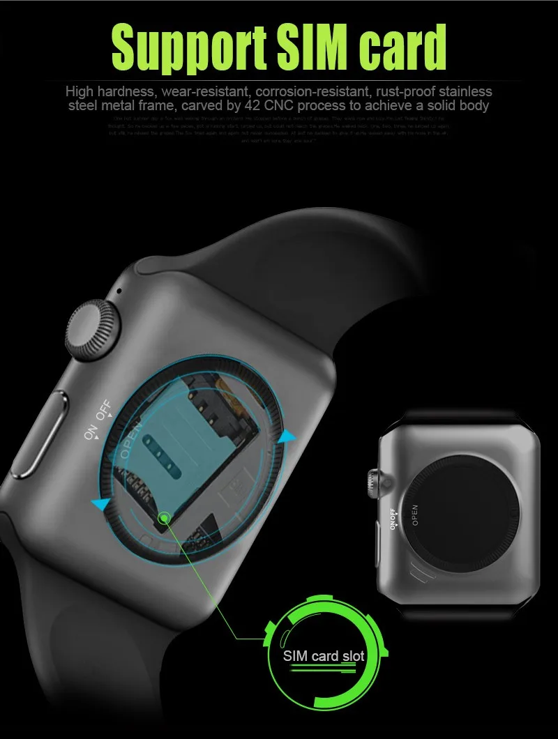 DM09 Bluetooth Смарт часы LF07 для Apple Watch 2.5D HD экран Поддержка 2G SIM Шагомер Умные часы беспроводные устройства PK DZ09