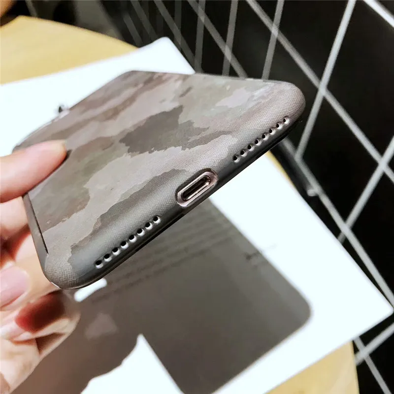 360 полный защитный чехол для телефона iPhone 7 8 plus 6 6s 5 5S SE армейский камуфляжный X XR XS
