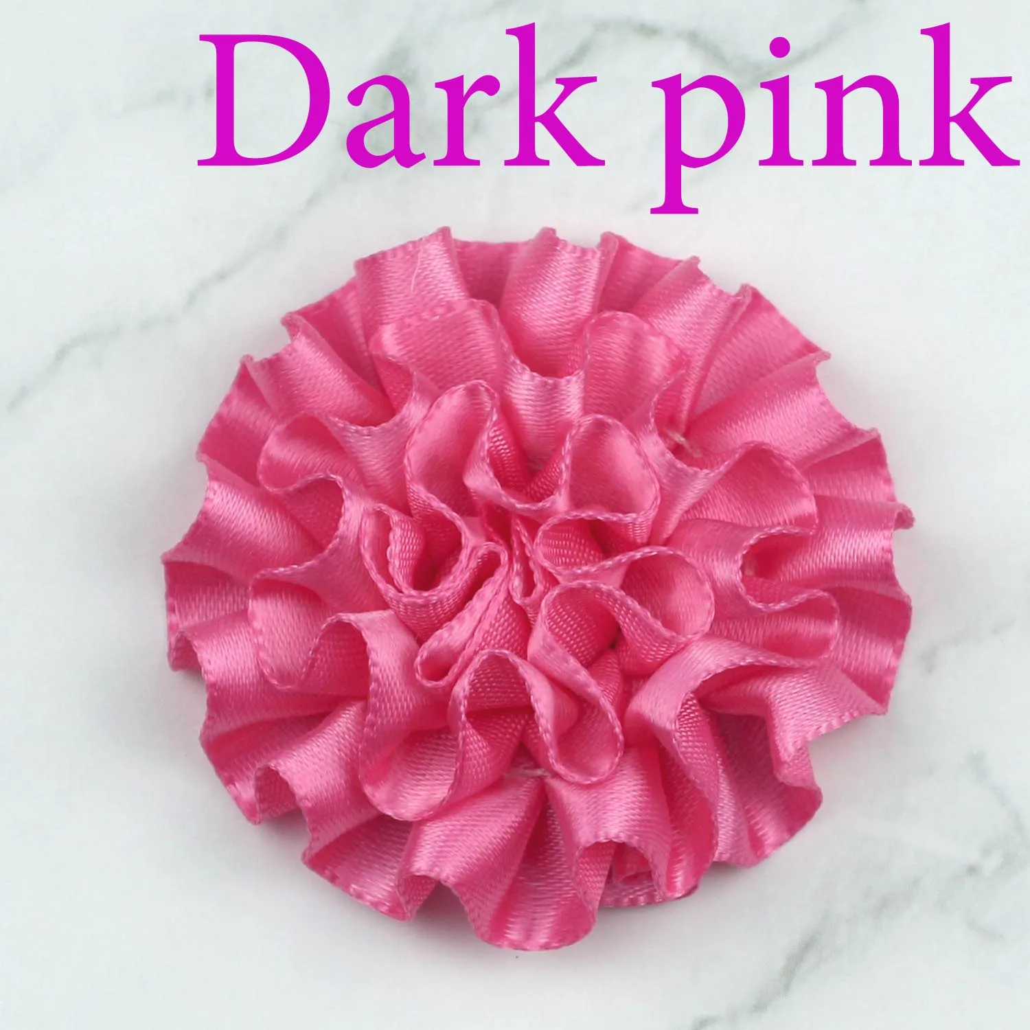 dark pink 10-100 шт " атласная лента цветы пиона Аппликации/ремесло/Свадебные украшения DIY для пошива швейных изделий принадлежности DIY повязка на голову 5x5 см - Цвет: dark pink