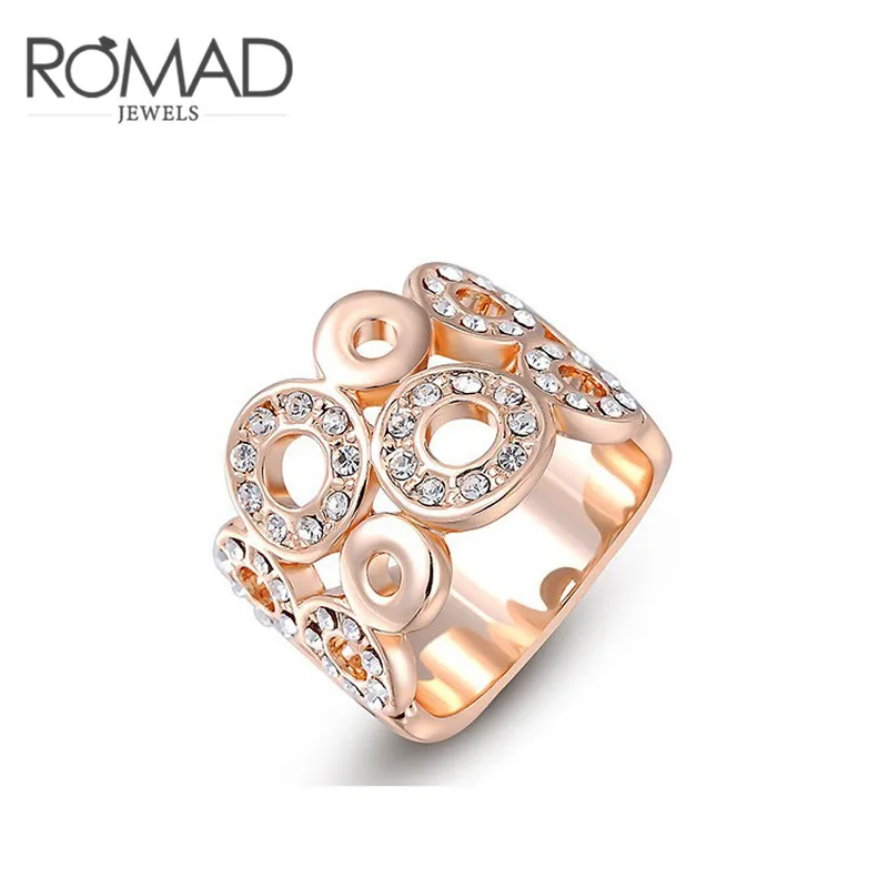 ROXI бренд romad Роза Кольца золотистого цвета кольцо для Для женщин широкий