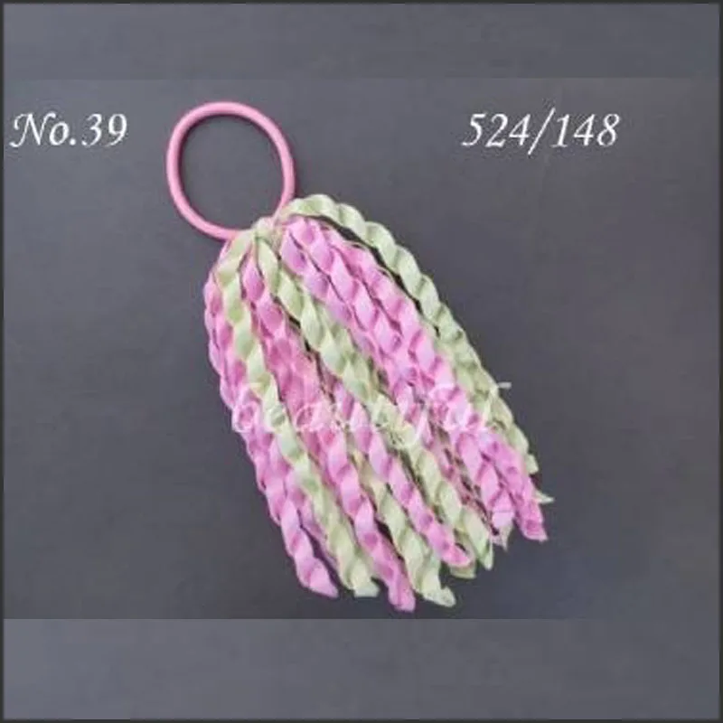50 pcs Girl Ponytail various color ribbons streamers hair bows with elastic | Аксессуары для одежды