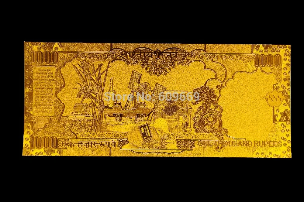 Индийские Золотые банкноты 1000 RUPEES принимаются Смешанные Оптовые продажи | Дом и