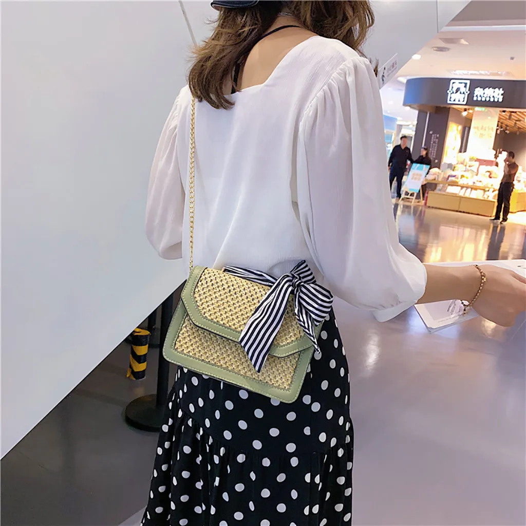 Aelicy beauty straw handbag Chain Versatile women beach bags crossbody Wild Lady Messenger Bag bolsa feminina dropshipping | Багаж и сумки