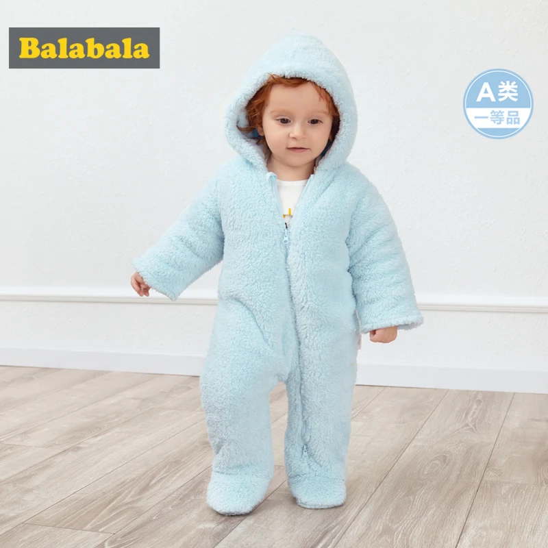 Balabala/флисовый комбинезон для маленьких мальчиков и девочек с объемным медведем