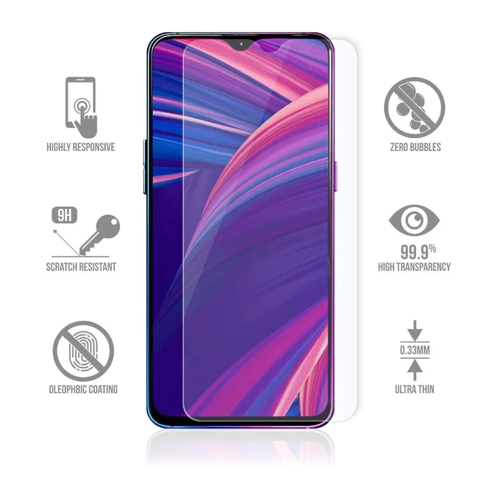 2.5D 9H закаленное стекло для OPPO A1K защита экрана телефона Премиум Закаленное Realme C2