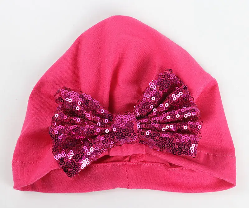 Bnaturalwell Girls turban hat with bow turbans for tots Kids Children Topknot beanie Baby girls shower gift stretchy 1pc H120D |