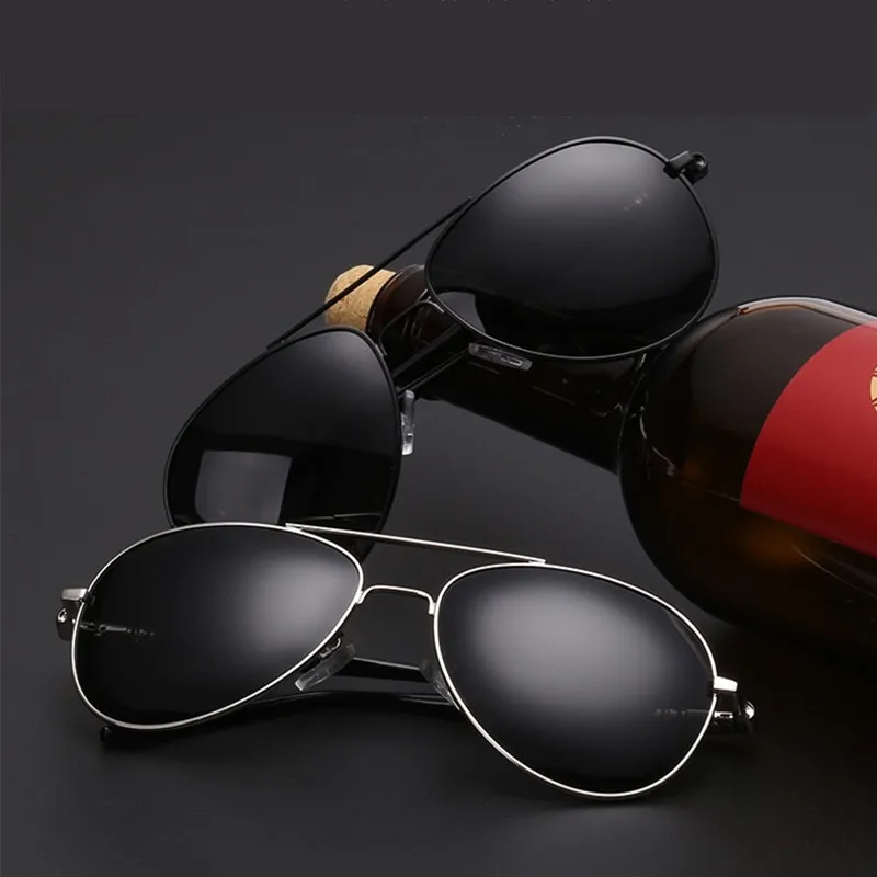 Солнцезащитные очки авиаторы Мужские поляризационные Классические зеркальные