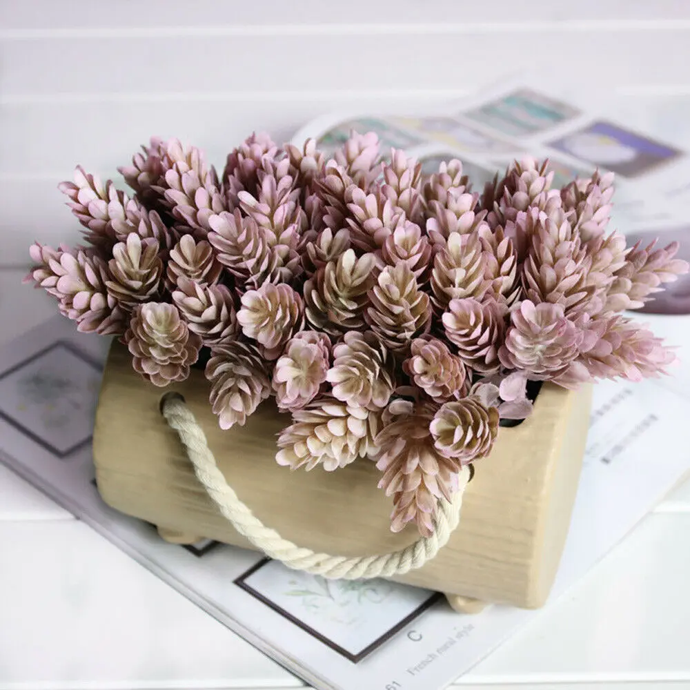 Искусственные цветы Pinecone Осенние кустарники искусственные растения пластиковые