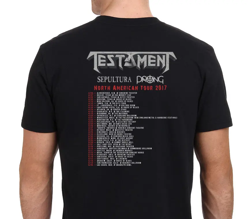 Пользовательские короткий рукав Футболка черный свидетельство w/Sepultura Северной
