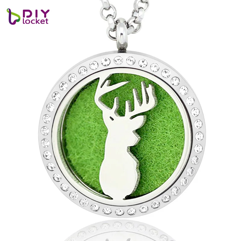 Diylocket серебристый 30 мм круглый эфирное масло диффузор Цепочки и ожерелья модные