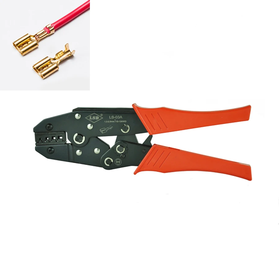 

High Quality energy saving ratchet hand crimping tools for non-insulated open barrel terminals 0.1-2.5mm2