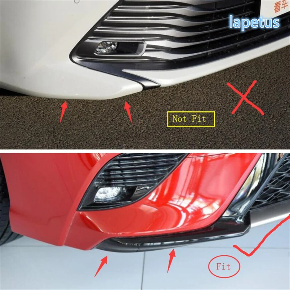 Передний бампер Lapetus нижние Угловые полосы защитная Накладка для Toyota Camry 2018 2021 АБС