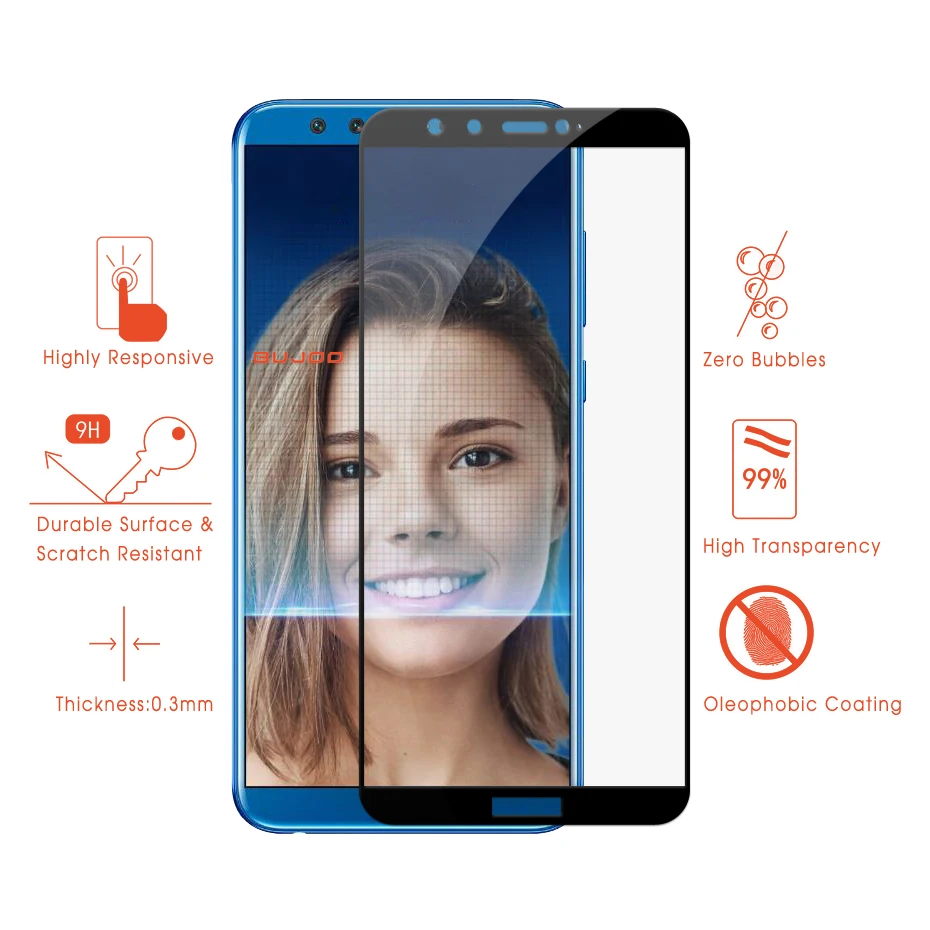 Защитное стекло BUJOO закаленное для Huawei Honor 9 Lite 2.5D 0 3 мм 9H|Защитные стёкла и плёнки