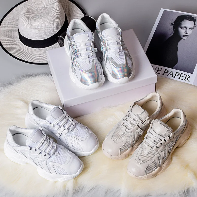Glitter Shoes Women Platform Sneakers Patchwork zapatos de mujer Spring New Sequin chaussures femme Ladies footware Reflective | Обувь