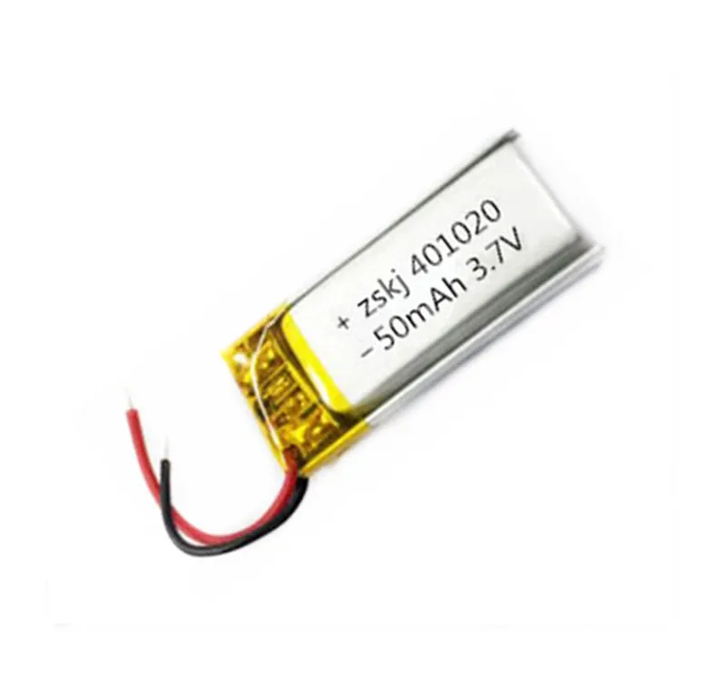 Золотой 1/2/4 шт 3,7 v 50 мА/ч, 401020 литиевая полимерная аккумуляторная батарея для игрушки автомобилей Bluetooth динамик Bluetooth гарнитура - Цвет: Золотой