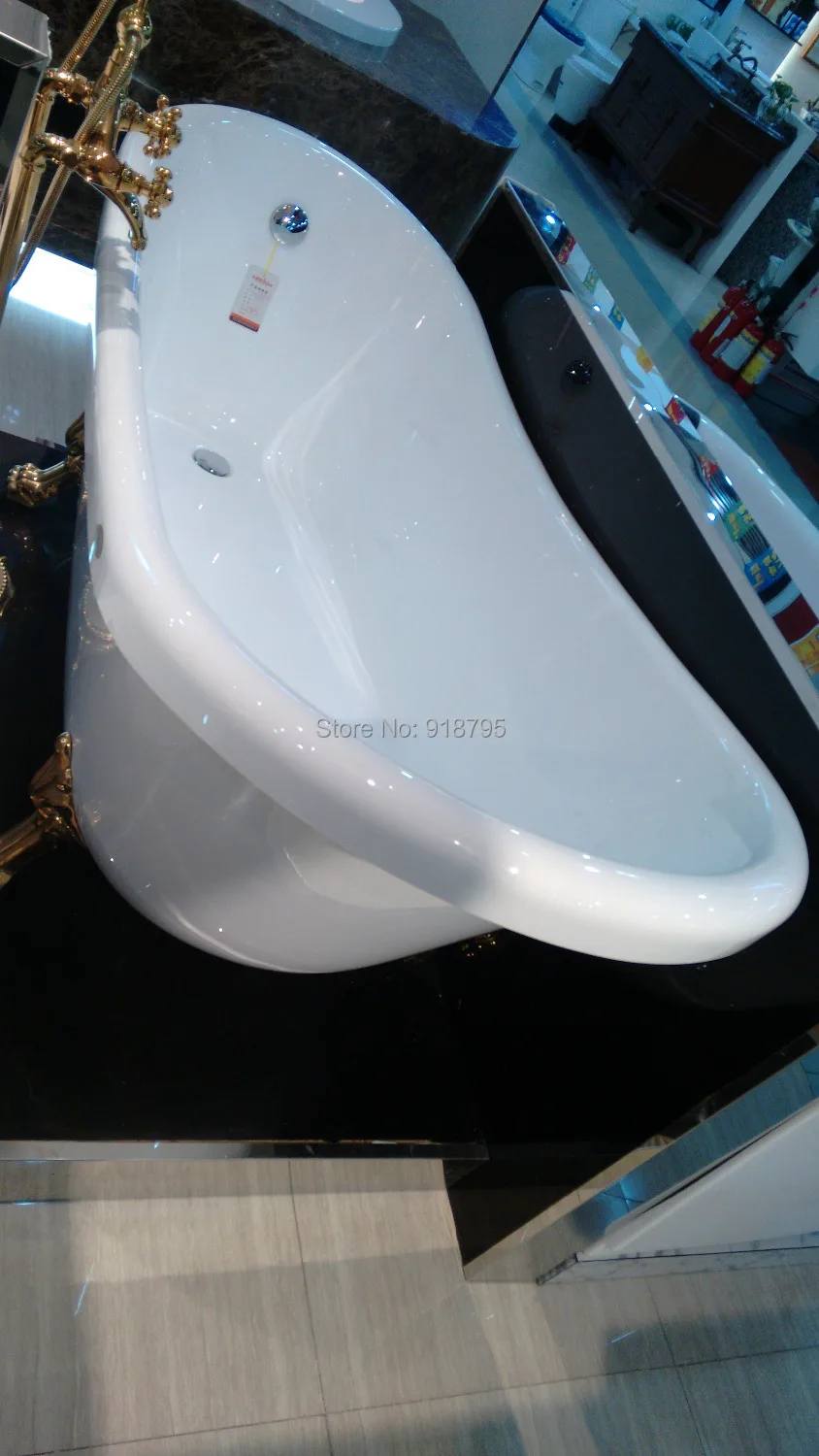 Акриловая ванна с золотыми ножками отдельно стоящая Ванна RS6530 1750*800*820 мм|tub