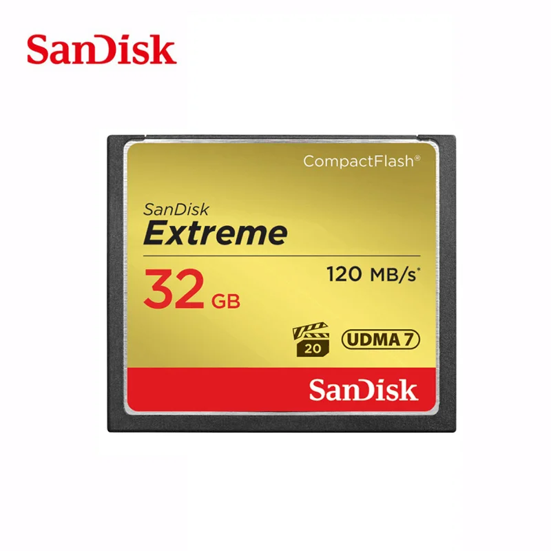 SanDisk Экстрим 128 Гб карта памяти 32 компактный адаптер для флэш карт 64 класс 10 120 м/с CF