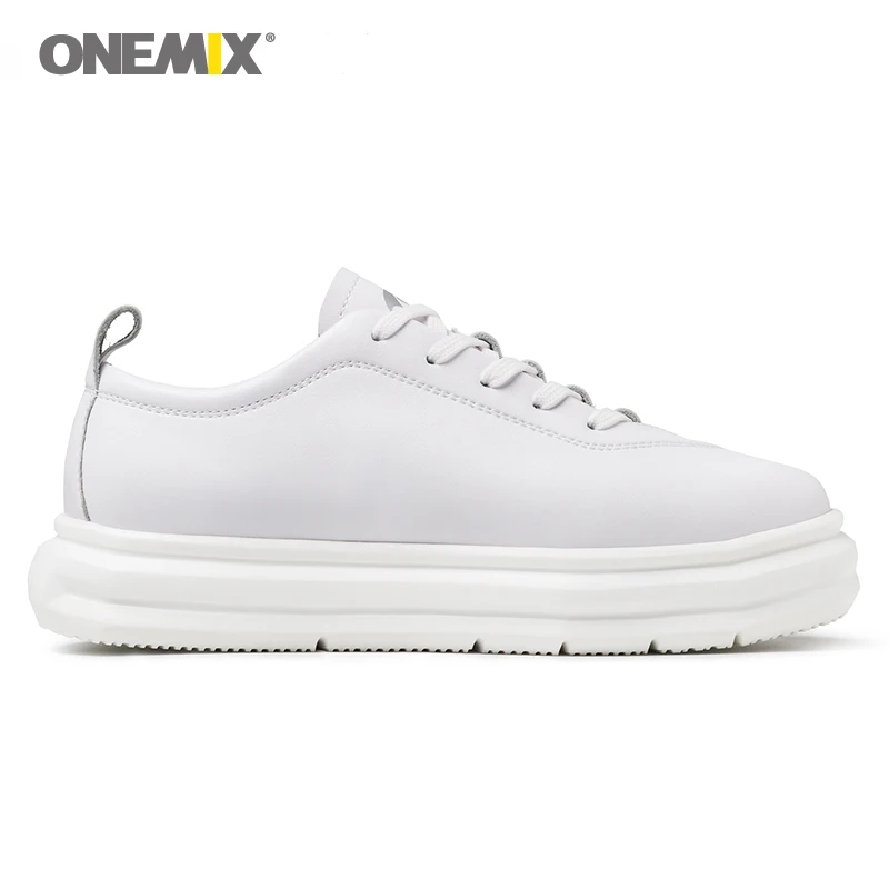 Onemix new Women Shoes Height Increasing white female platform increased shoes brand Outdoor Sneakers Increase