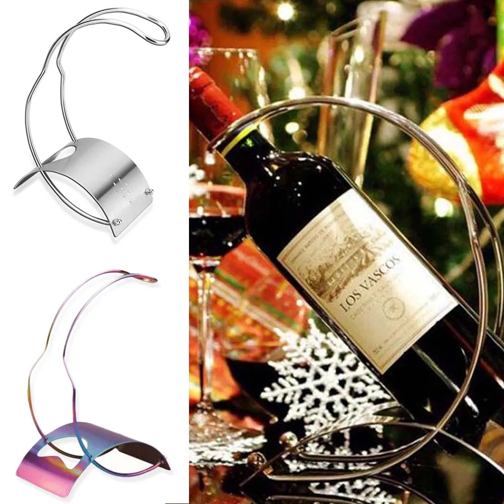 Изогнутые нержавеющей стали одной бутылки вина рама металлические стойки