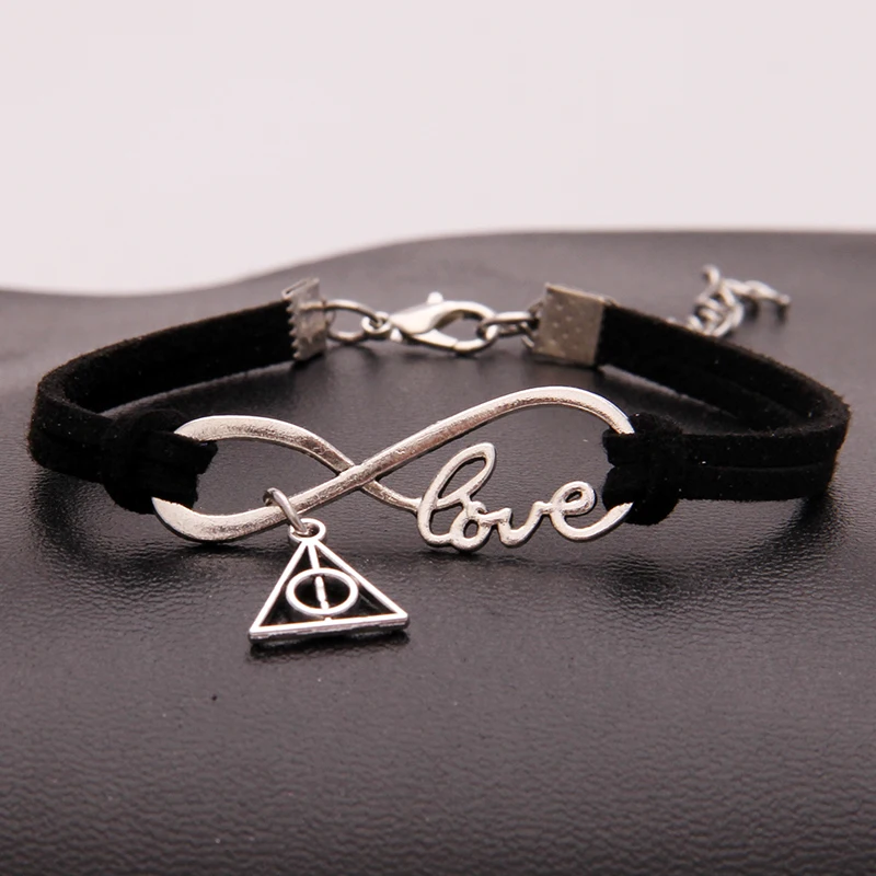 Браслет NCRHGL Infinity Love треугольная подвеска браслеты из искусственной кожи