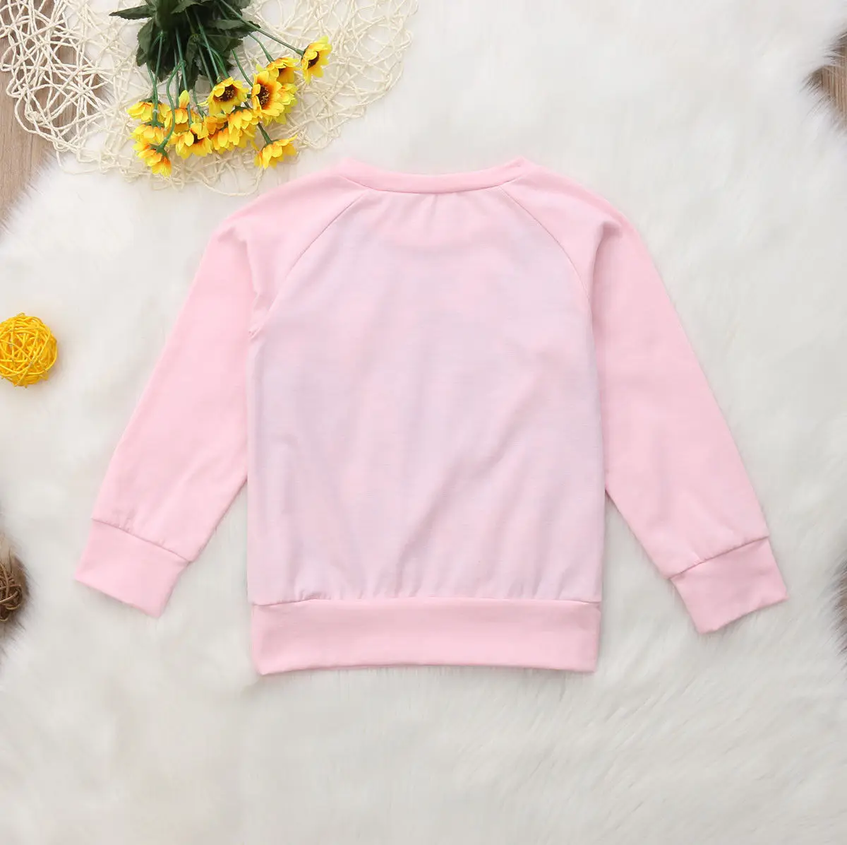 the novel features Lovely Toddler Baby Kids Girl Long Sleeve Cotton Sweater Tops Blouse Pullover personality pink wild stylish | Детская