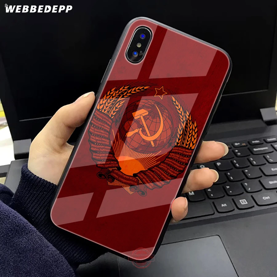 WEBBEDEPP арменский флаг России герб оружия чехол для телефона из закаленного стекла