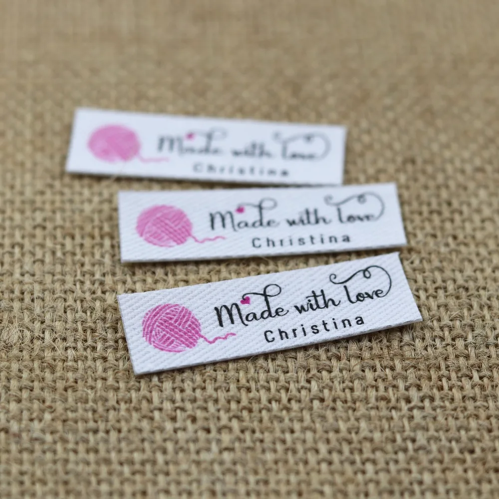 120 pieces Custom logo labels Name iron on label Clothing tags Organic Cotton Labels | Дом и сад