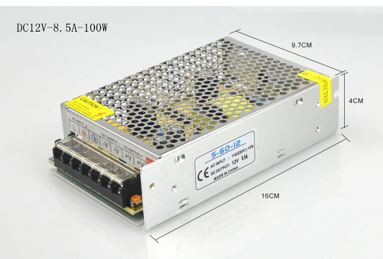 Питание AC100-240V драйвер светодиодной ленты 220 В до 12 в пост. тока 1 а 2A 3A 5A 8.5A 10A 15A 20A 12 вольтовый блок питания трансформатор света