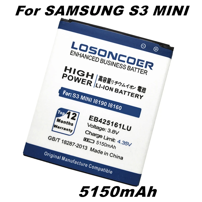 5150 мА/ч, EB425161LU для samsung Galaxy S3 мини Батарея i8190 i699 Ace 2 i8160 S7562 S7568 i8190N i739 S7560 S7580 s3mini мини s3