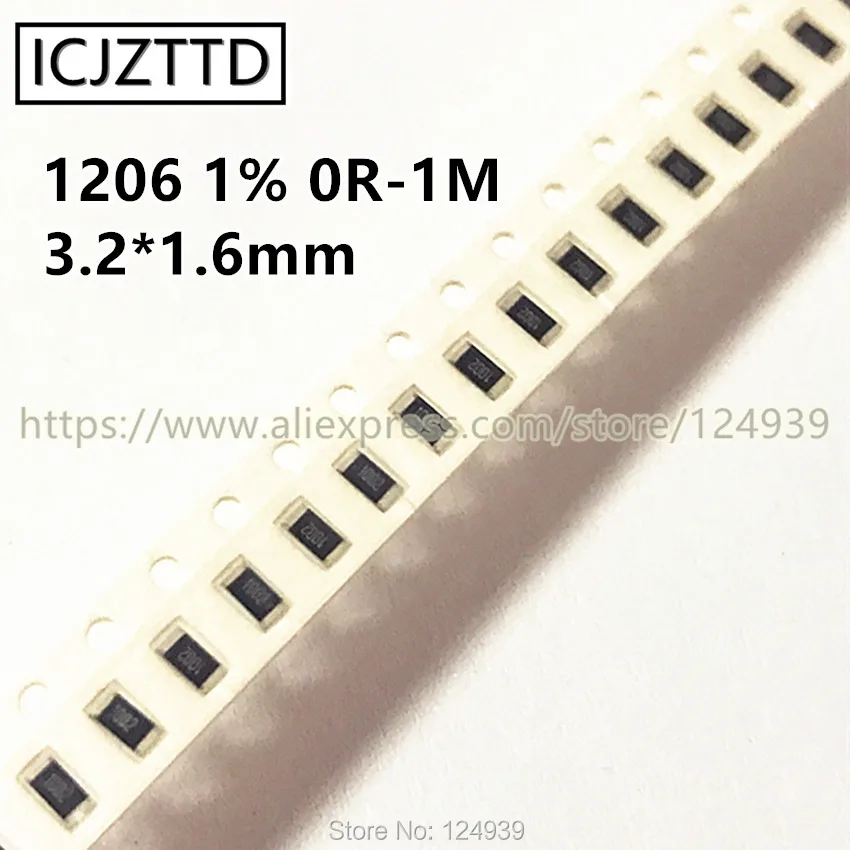 100 шт. 1/4W RF1206 1% SMD рез 430R 470R 510R 560R 620R 680R 750R 820R 910R 1K 1K0 1 K 1K1 2 1K2 3 1K3 5 1K5 6 1K6|Индукторы| |