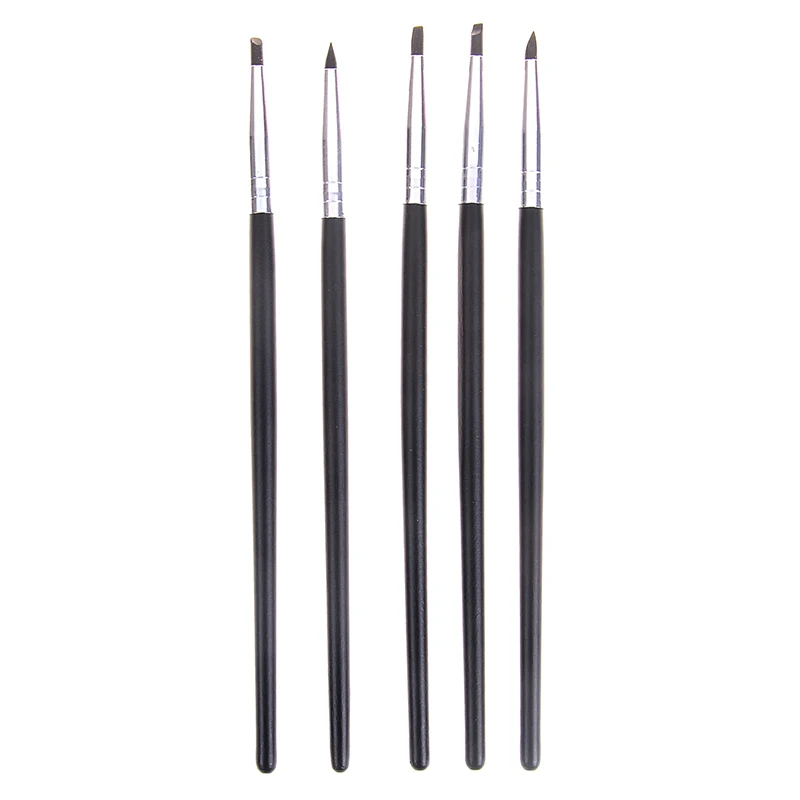 5pcs Dental Resin Brush Pens Shaping Silicone Tooth Tool Porcelain Teeth Dentist Tools For Adhesive Composite Cement Hot | Красота и