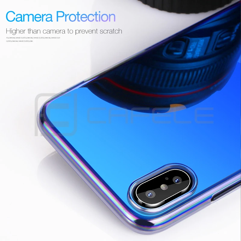 Роскошный чехол Cafele из поликарбоната для iPhone X XS MAX оригинальный зеркальный