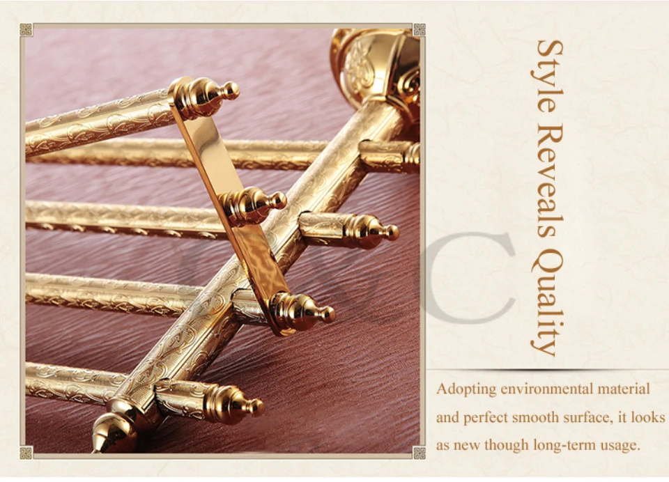 Двойные Полки для полотенец ванной комнаты благородный и элегантный Твердый