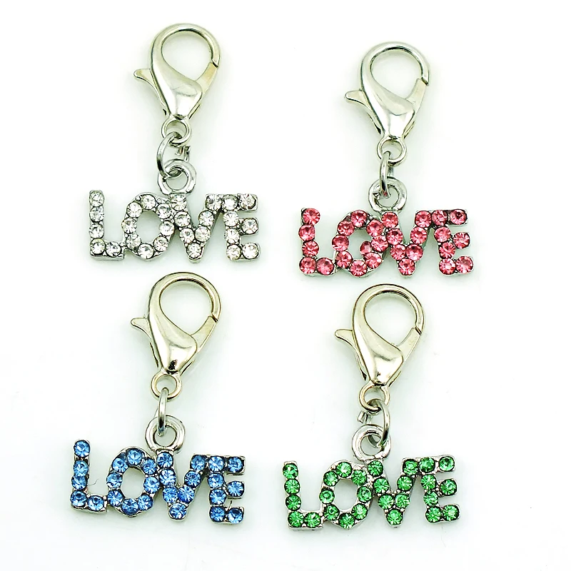 Оптовая цена подвеска JINGLANG с застежкой лобстером Подвески DIY надписью LOVE для