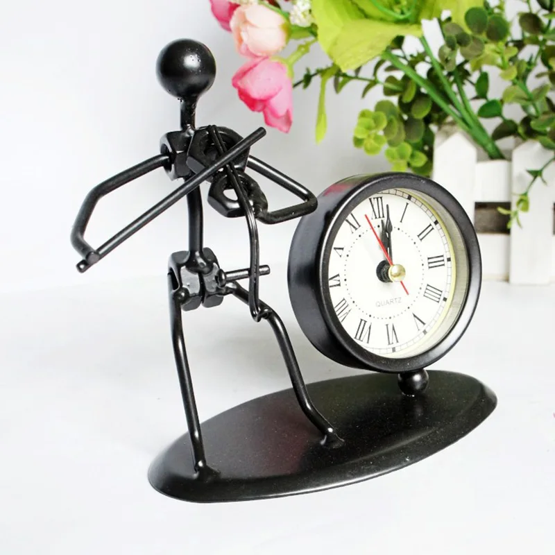 1pc Metal Model Musician Iron Clock Instrumental Furnishing Modern Miniature Gift Souvenirs Art Craft Collections Decoration NDD | Дом и сад