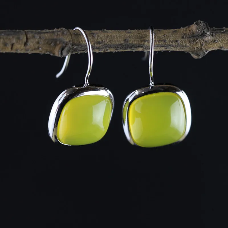 Женские серьги из серебра 925 пробы с топазом|jewelry earrings|jewelry silver earringsfashion jewelry |
