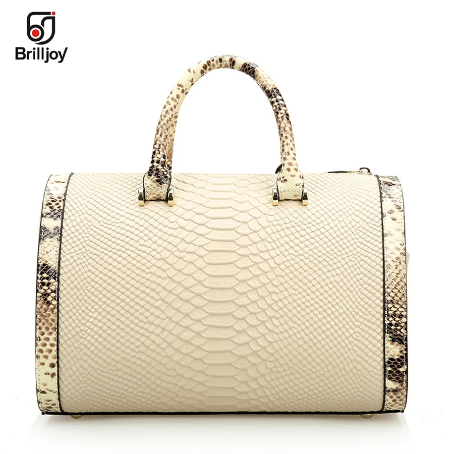 Сумка женская из натуральной кожи под крокодиловую змеиную кожу | Багаж и сумки