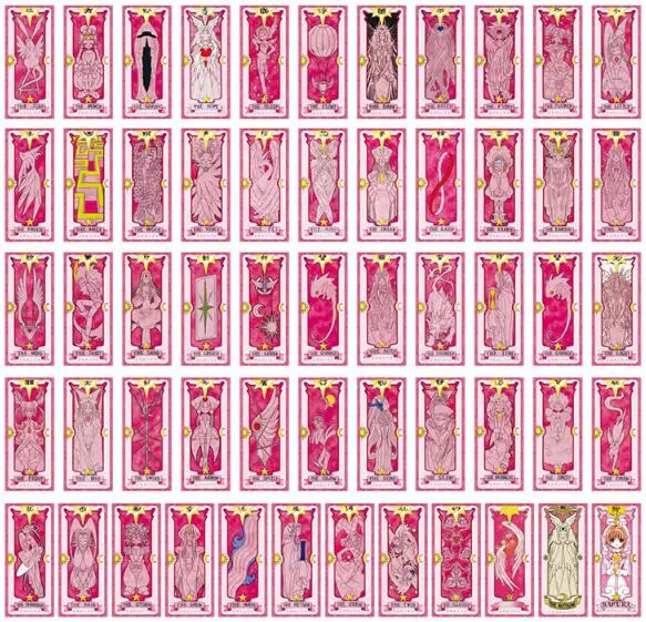 Cardcaptor Sakura Card наборы 56 шт.+ дополнительные 3 карты TCG Magic Tarot Card Captor Clow Cards игра косплей реквизит Divine
