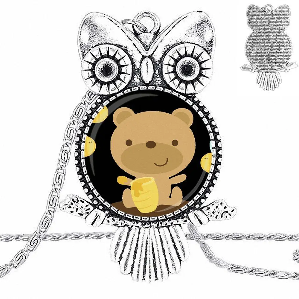 EJ глазурь для женщин Рождественский подарок медведь Honeypot стеклянный кабошон