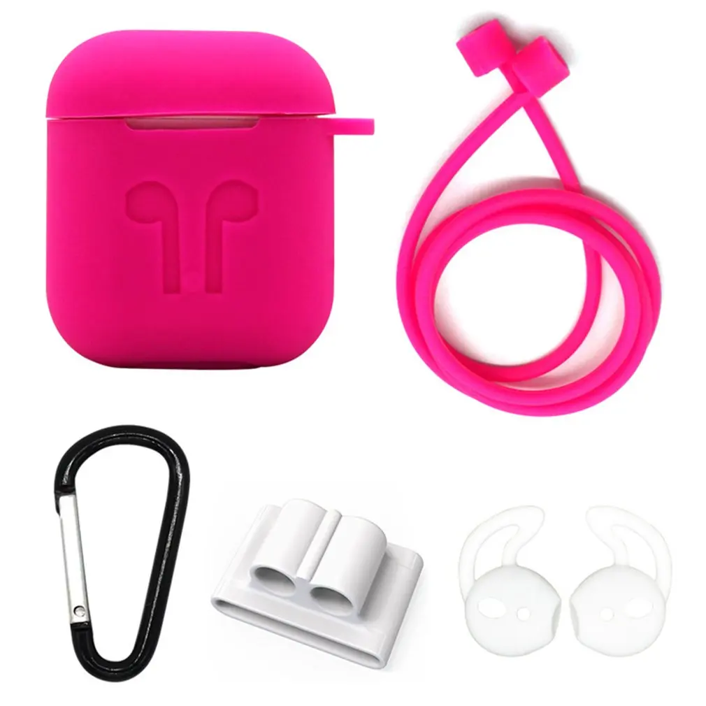 5 шт./компл. силиконовый чехол для Airpods Защитный чехол анти-потерянный провод наушников Держатель ремня для Apple Ipad Air Pod гарнитура аксессуары