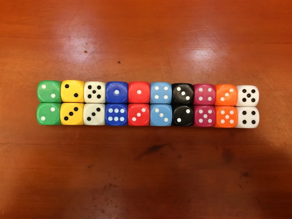 Разноцветные кубики 18 #18 мм разноцветные булимия отказ от детских игрушек | Спорт