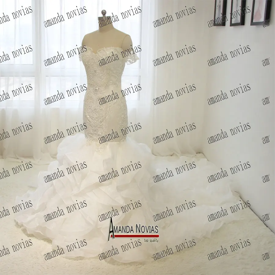 Vestidos de noivas para casamento свадебное платье из органзы с короткими рукавами и кружевной