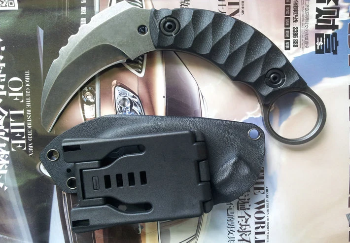 Керамбитовый нож 60HRC D2 стали 5 мм лезвие G10 ручка прямой EDC инструмент Открытый