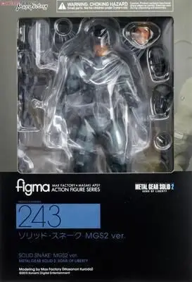with box Металлическая Шестерня твердая 2: сыны свободы Figma 243 змея ПВХ фигурка Коллекционная модель игрушки - Цвет: with box