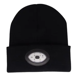 Мощный светодиодный налобный фонарь унисекс, вязаная шапка с 6 светодиодами, перезаряжаемая шапка с фонариком для альпинизма, рыбалки, колпак фонарика