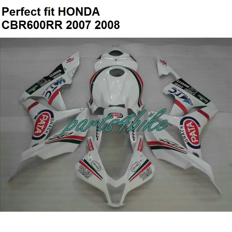 Обтекатели для литья под давлением Honda white CBR 600RR 2007 2008 комплект обтекателей CBR600RR 07