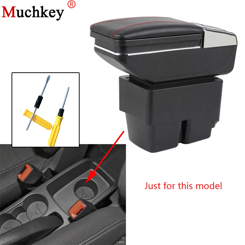 

Armrest box For Ford Fiesta 3 MK7 2009-2017 Central Console Arm Store content box cup holder ashtray interior car styling parts