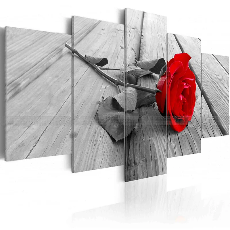 

5 Pieces Printed Classic safflower Canvas Oil Painting Decoration Wall Picture In Living Room Modern Canvas Art PJMT-B-277