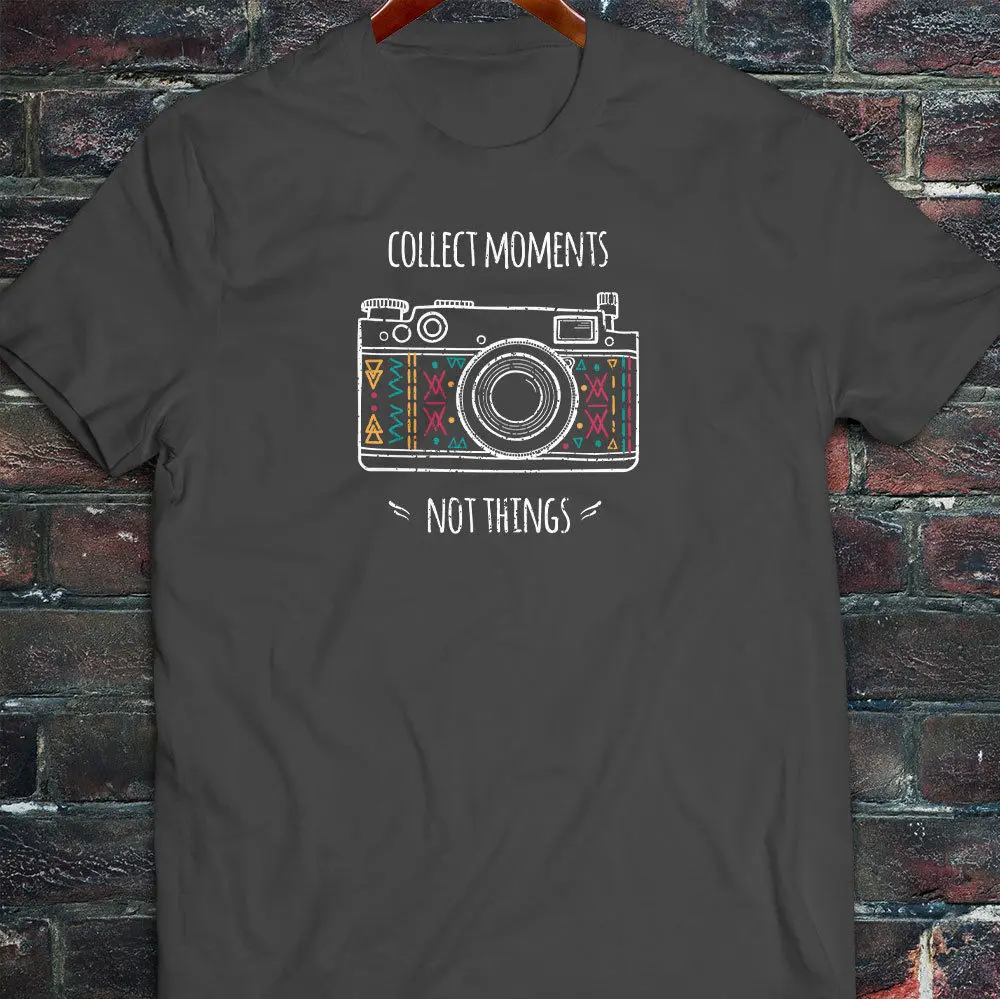 

Hot 2018 Summer Men's T Shirt Fashion Summer Short Sleeve Cotton Camera Collect Moments Memories Film Photographer Men's Tees